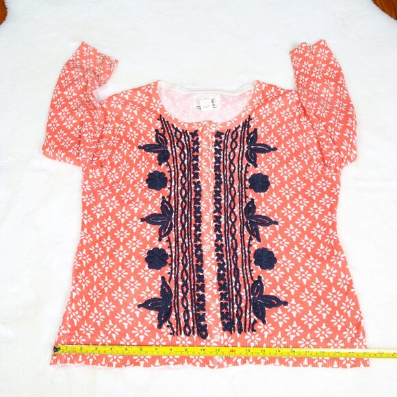 TABITHA for ANTHROPOLOGIE Embroidered Button-Up Cardigan - Picture 10 of 13